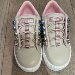 Kurt Geiger Pink and Cream Sneakers